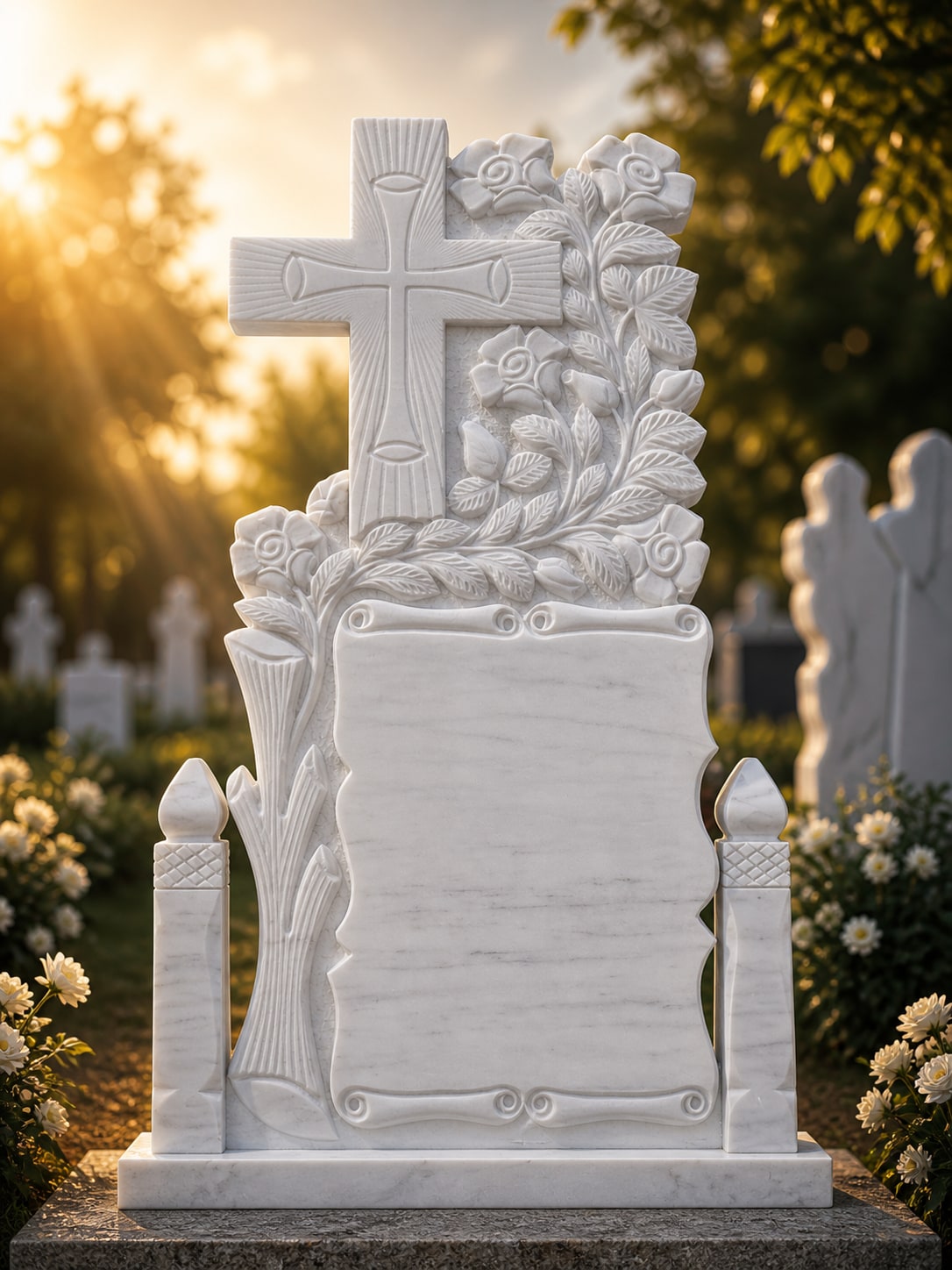Cruce marmură sculpturat — Darisky Marm